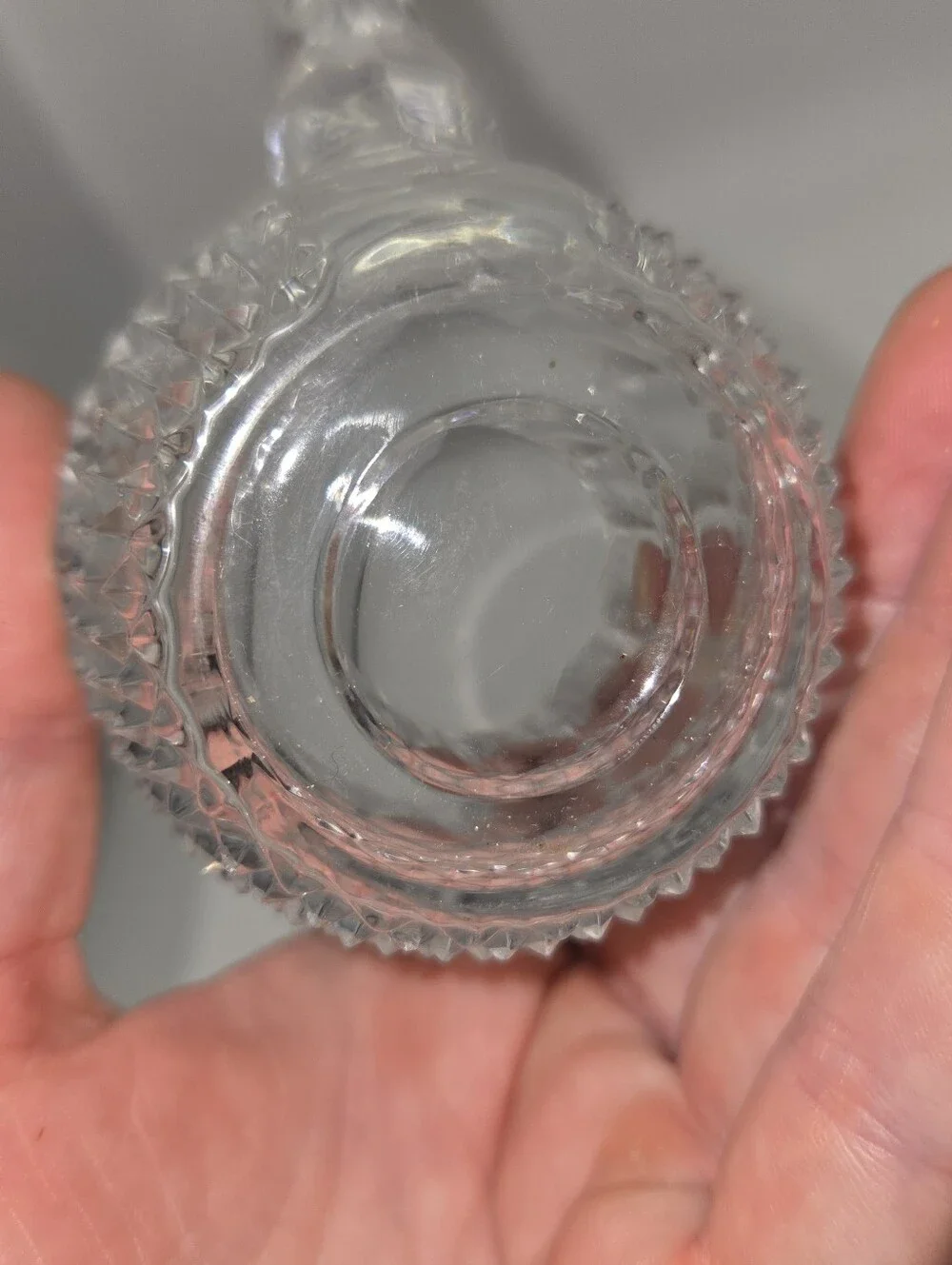 Vintage Glass Creamer Germany Small Chip